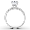 Thumbnail Image 2 of Previously Owned Diamond Ring Setting 1/8 ct tw Round/Baguette 14K White Gold