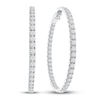 Thumbnail Image 1 of Previously Owned Diamond Hoop Earrings 10 ct tw Round 14K White Gold