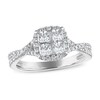 Thumbnail Image 1 of Previously Owned Diamond Engagement Ring 1 ct tw Princess/Round 14K White Gold