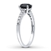 Thumbnail Image 2 of Previously Owned Black Diamond Engagement Ring 1-1/5 ct tw Round 14K White Gold