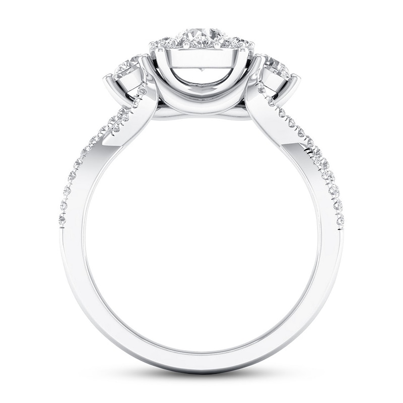 Main Image 2 of Previously Owned Diamond Engagement Ring 1 ct tw Round 14K White Gold 8.2mm