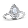 Thumbnail Image 1 of Previously Owned Diamond Engagement Ring 3/4 ct tw Round/Pear-shaped 14K White Gold
