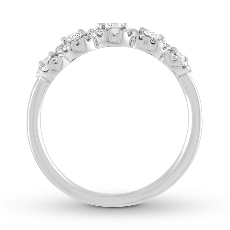 Main Image 2 of Previously Owned Diamond Anniversary Ring 1/2 carat tw Round 14K White Gold