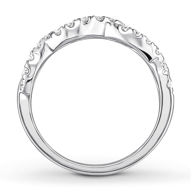 Main Image 2 of Previously Owned Diamond Anniversary Band 1/2 ct tw Round-cut 10K White Gold