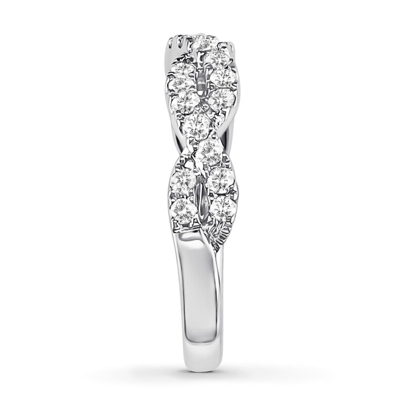 Main Image 3 of Previously Owned Diamond Anniversary Band 1/2 ct tw Round-cut 10K White Gold