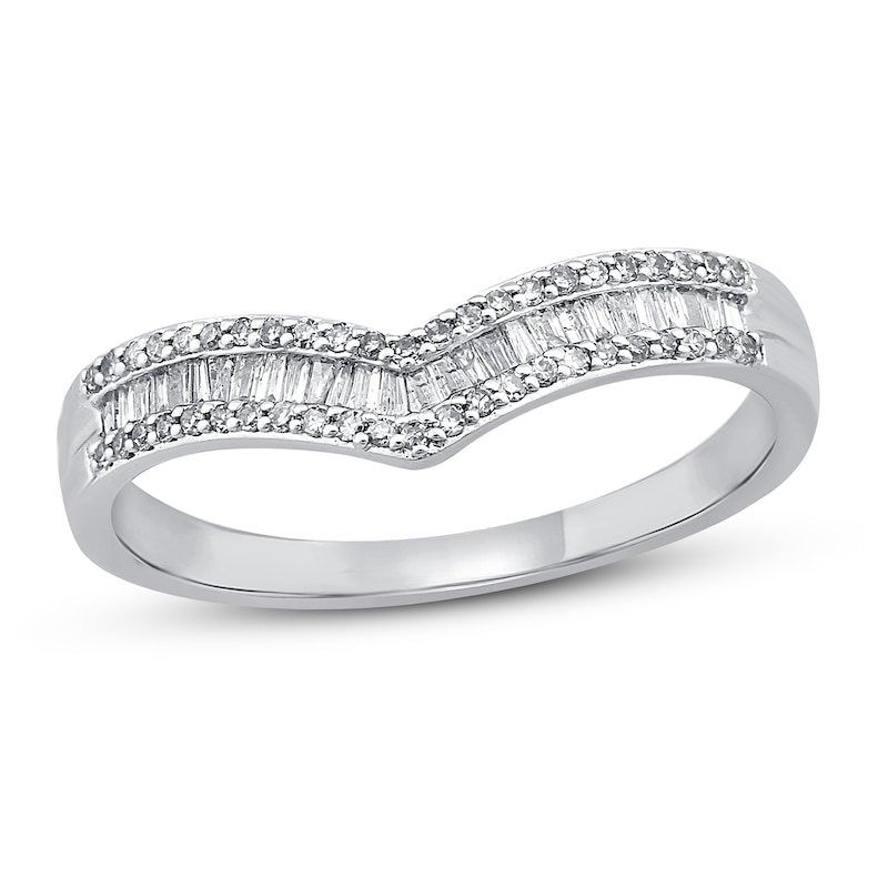 Main Image 1 of Previously Owned Diamond Enhancer Ring 1/4 ct tw Round 14K White Gold