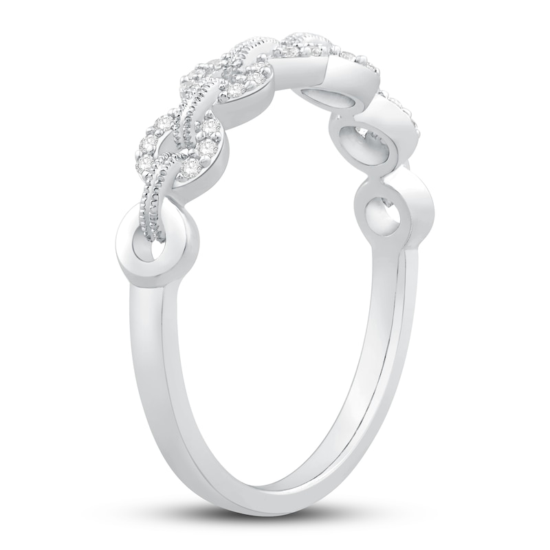 Main Image 2 of Previously Owned Diamond Anniversary Ring 1/8 ct tw Round 10K White Gold