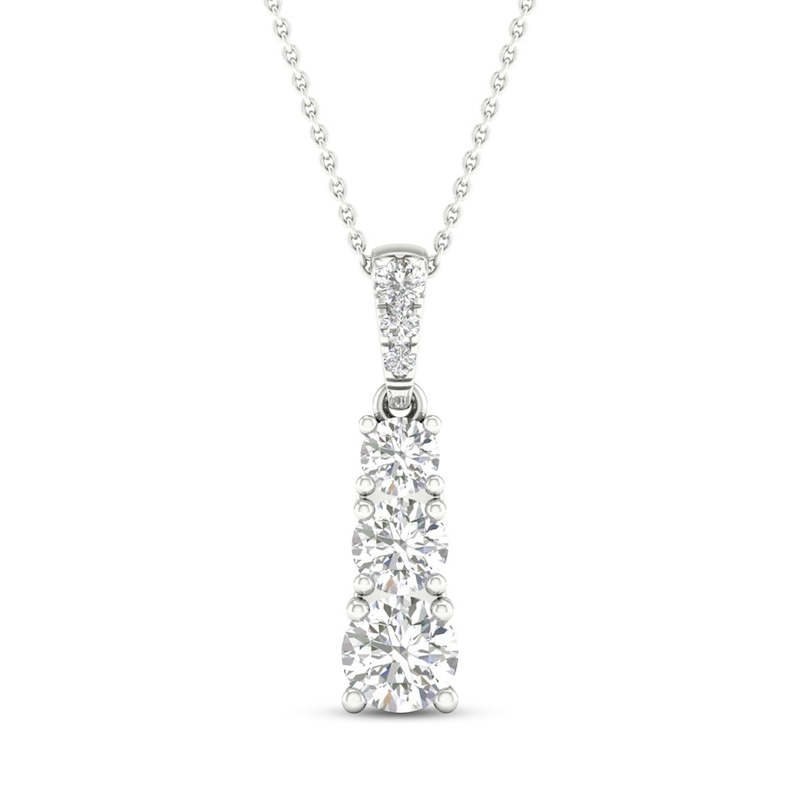 Previously Owned Diamond Pendant Necklace 1/2 ct tw Round 10K White Gold