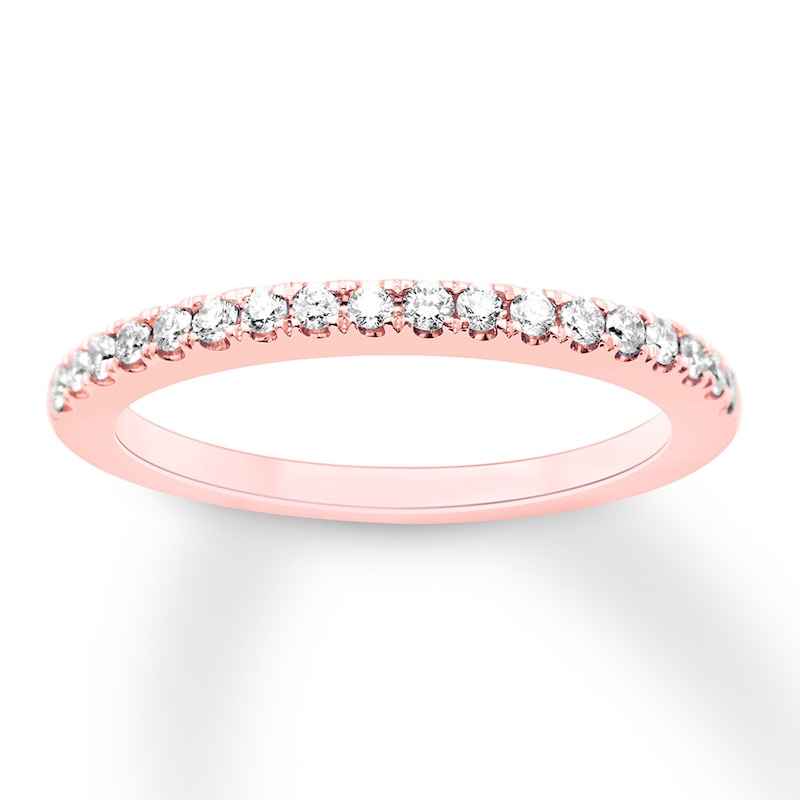 Main Image 1 of Previously Owned Diamond Wedding Band 1/4 carat tw Round 14K Rose Gold