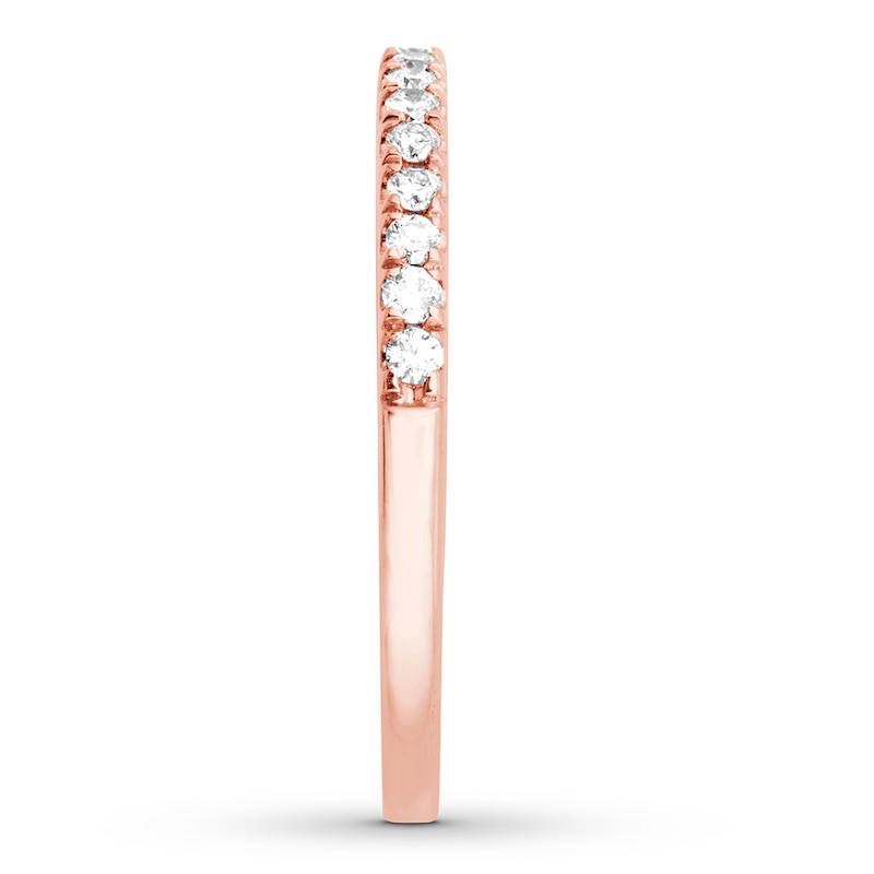 Main Image 3 of Previously Owned Diamond Wedding Band 1/4 carat tw Round 14K Rose Gold