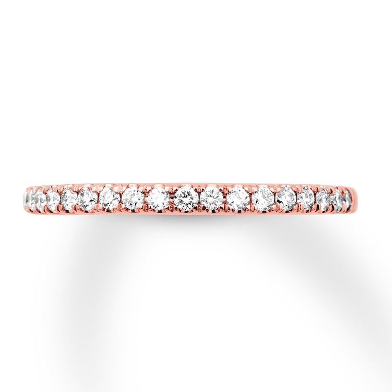Main Image 4 of Previously Owned Diamond Wedding Band 1/4 carat tw Round 14K Rose Gold
