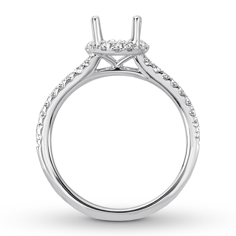 Main Image 2 of Previously Owned Diamond Ring Setting 3/8 ct tw Round-cut 14K White Gold