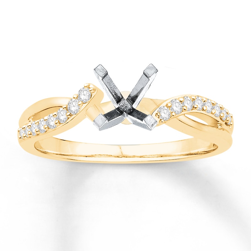 Main Image 1 of Previously Owned Diamond Engagement Ring Setting 1/5 ct tw Round 14K Yellow Gold