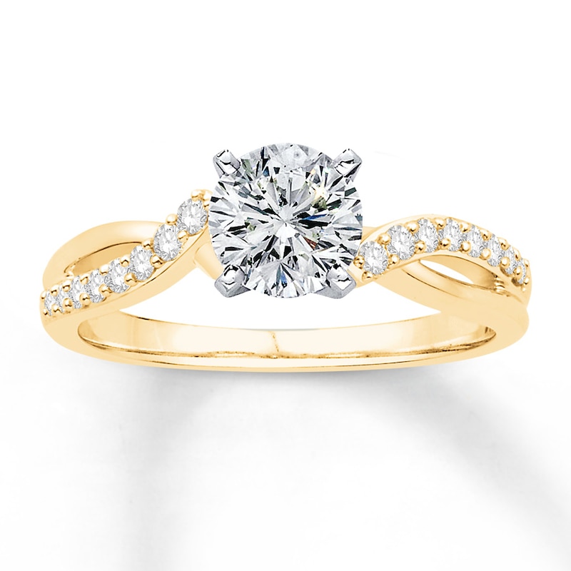 Main Image 3 of Previously Owned Diamond Engagement Ring Setting 1/5 ct tw Round 14K Yellow Gold