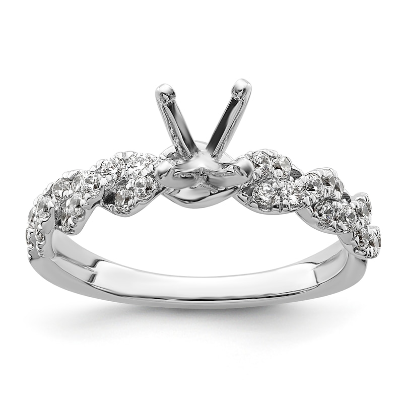 Main Image 1 of Previously Owned Diamond Engagement Ring Setting 1/2 ct tw Round 14K White Gold
