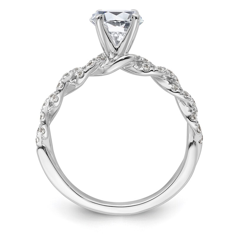 Main Image 2 of Previously Owned Diamond Engagement Ring Setting 1/2 ct tw Round 14K White Gold