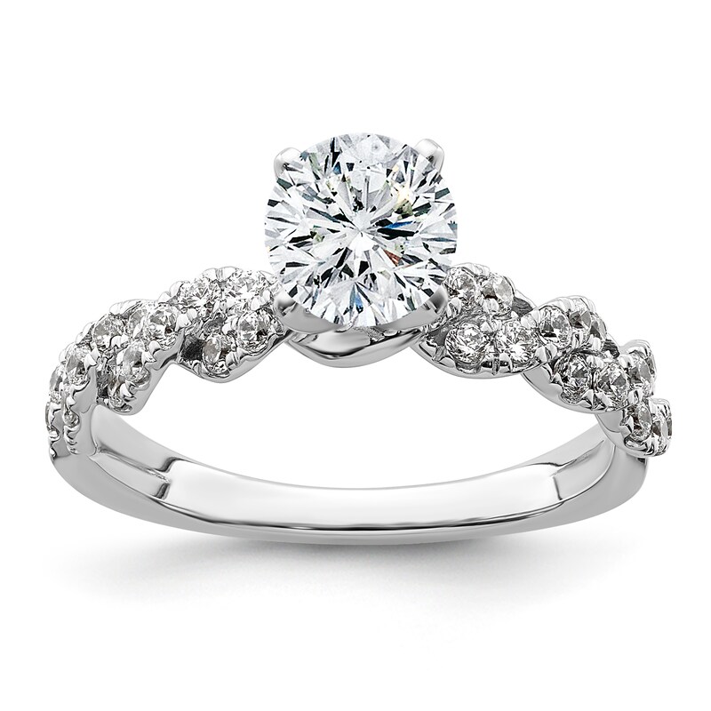 Main Image 3 of Previously Owned Diamond Engagement Ring Setting 1/2 ct tw Round 14K White Gold