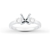 Thumbnail Image 1 of Previously Owned Diamond 3-Stone Engagement Ring Setting 1/4 ct tw Round Platinum