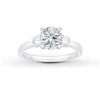 Thumbnail Image 3 of Previously Owned Diamond 3-Stone Engagement Ring Setting 1/4 ct tw Round Platinum