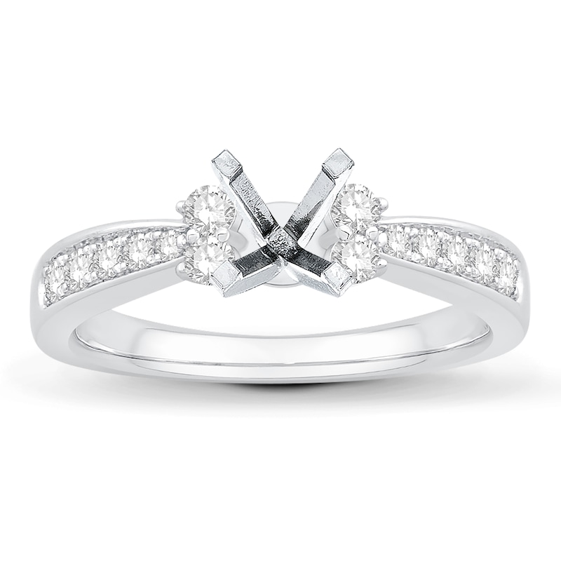 Main Image 1 of Previously Owned Diamond Engagement Ring Setting 1/3 ct tw Round Platinum