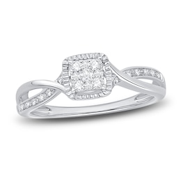 Previously Owned Diamond Promise Ring 1/6 ct tw Round 10K White Gold