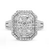 Thumbnail Image 3 of Previously Owned Diamond Ring 1-1/2 ct tw Round/Baguette 14K White Gold