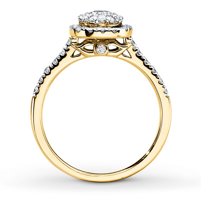 Main Image 2 of Previously Owned Diamond Engagement Ring 3/4 ct tw Round-cut 14K Yellow Gold
