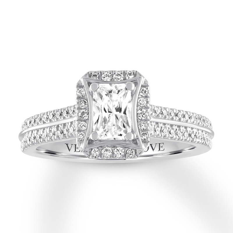 Main Image 1 of Previously Owned Vera Wang LOVE Ring 7/8 carat tw Diamonds 14K White Gold