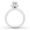 Thumbnail Image 2 of Previously Owned Diamond Engagement Ring Setting 3/8 ct tw Round 14K White Gold