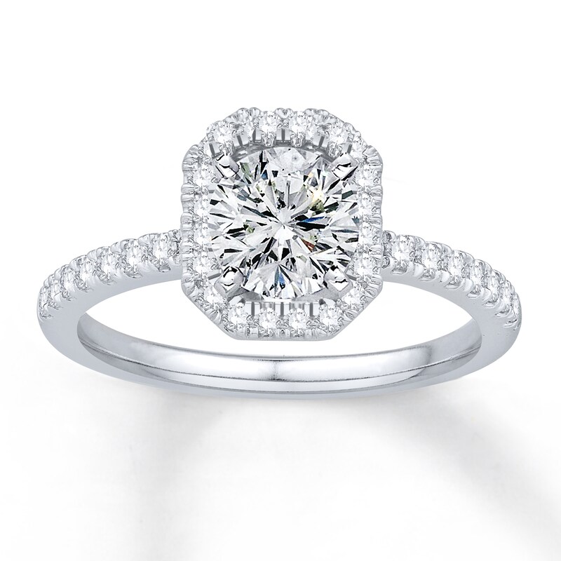 Main Image 3 of Previously Owned Diamond Engagement Ring Setting 3/8 ct tw Round 14K White Gold