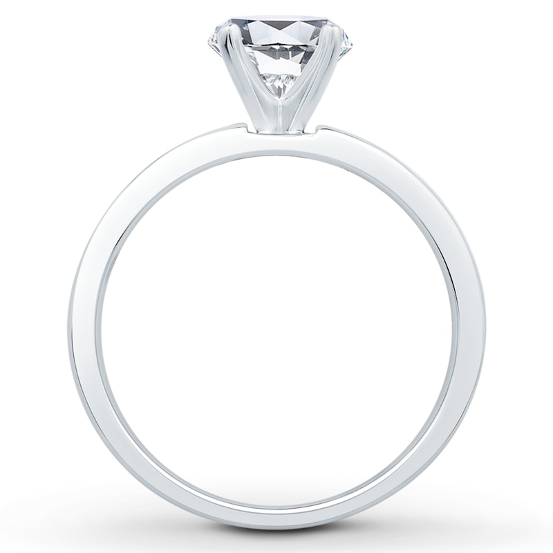 Main Image 2 of Previously Owned Diamond Engagement Ring Setting 3/8 ct tw Round Platinum