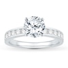 Thumbnail Image 3 of Previously Owned Diamond Engagement Ring Setting 3/8 ct tw Round Platinum
