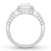 Thumbnail Image 2 of Previously Owned Diamond Engagement Ring 1 ct tw Round & Baguette 14K Gold
