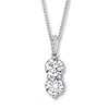 Thumbnail Image 1 of Previously Owned Ever Us Necklace 1-1/2 ct tw Diamonds 14K White Gold