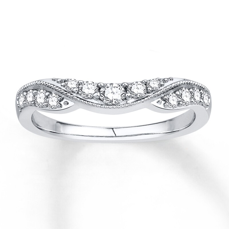Main Image 1 of Previously Owned Diamond Anniversary Band 3/8 ct tw Round-cut 14K White Gold
