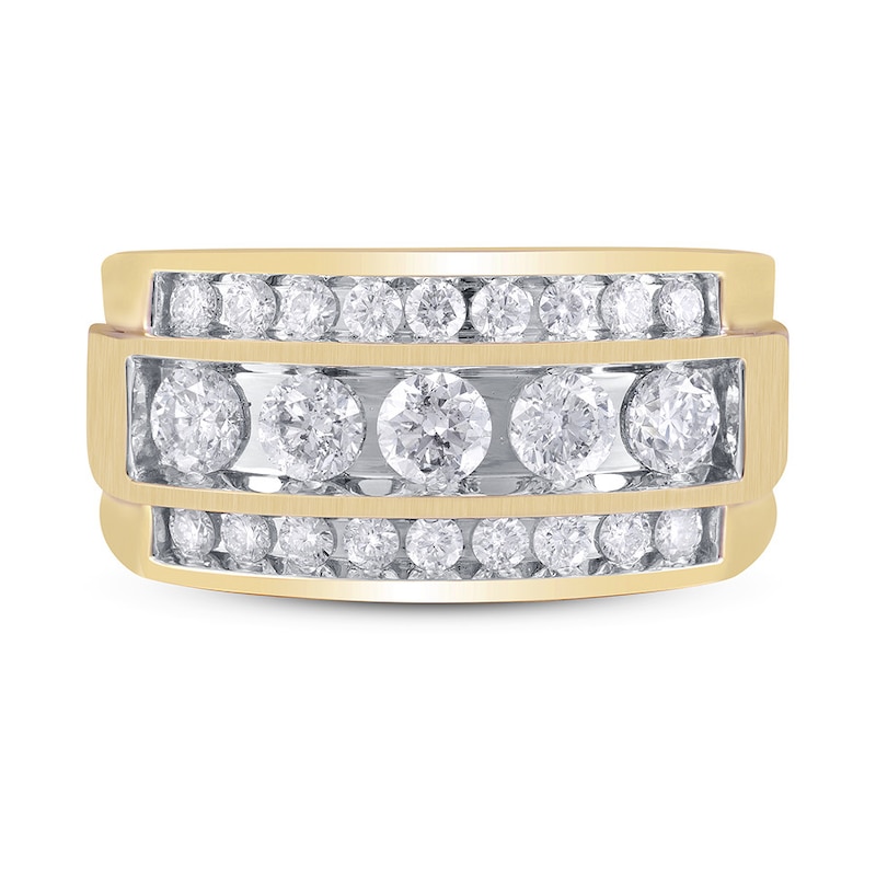 Main Image 1 of Previously Owned Men's Diamond Ring 1 1/2 ct tw Round 14K Yellow Gold