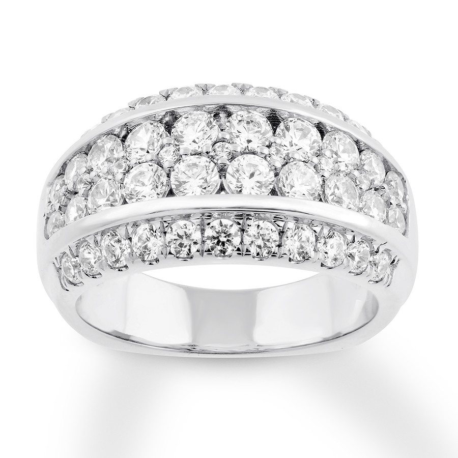 Main Image 1 of Previously Owned Hearts Desire Anniversary Band 2 ct tw Diamonds 18K White Gold