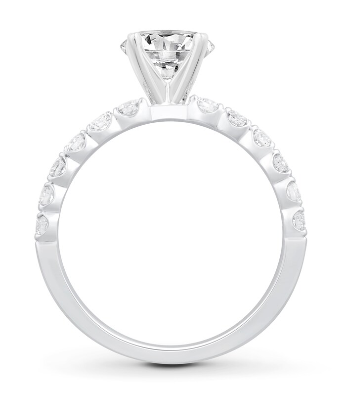 Main Image 2 of Previously Owned Diamond Engagement Ring Setting 5/8 ct tw Round Platinum