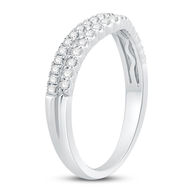 Main Image 2 of Previously Owned Diamond Contour Ring 1/3 ct tw Round 14K White Gold