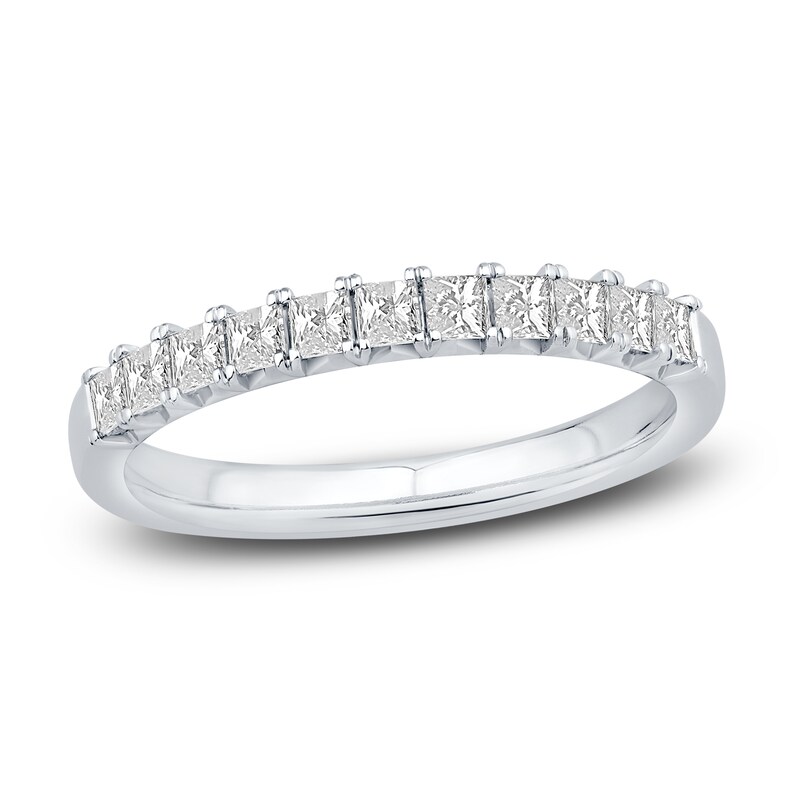 Main Image 1 of Previously Owned Diamond Anniversary Band 5/8 ct tw Princess 18K White Gold