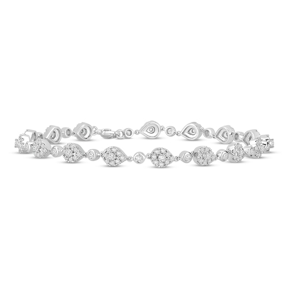 Previously Owned Diamond Bracelet 2 ct tw Round 18K White Gold