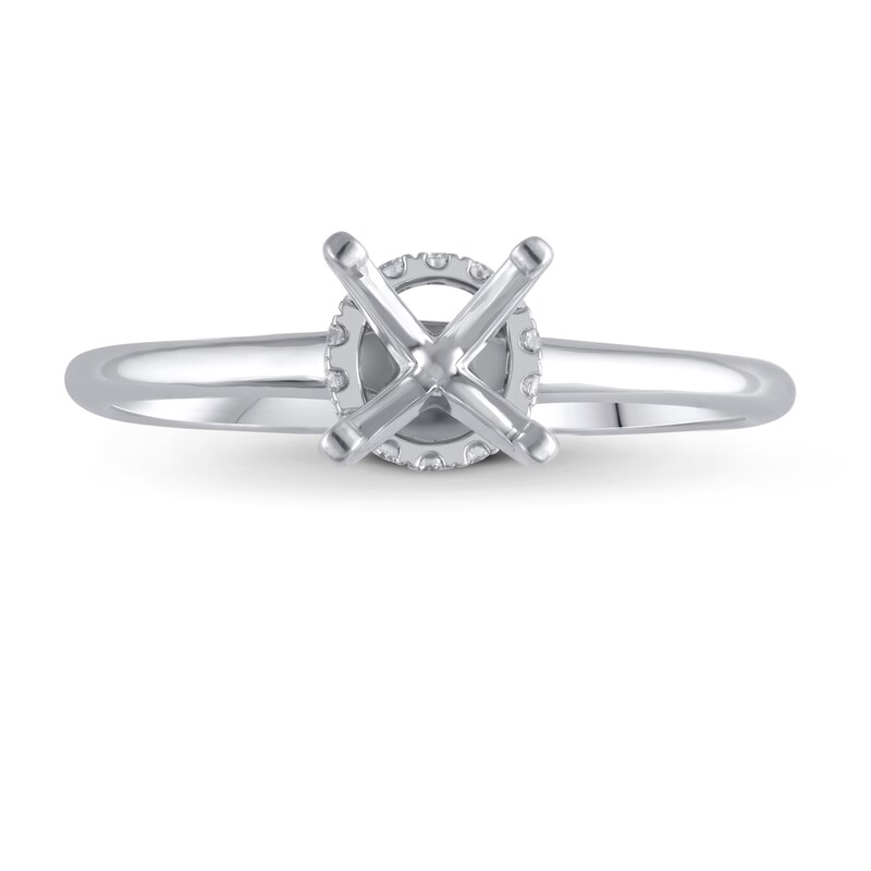 Main Image 1 of Previously Owned Diamond Engagement Ring Setting 1/15 ct tw Round 14K White Gold