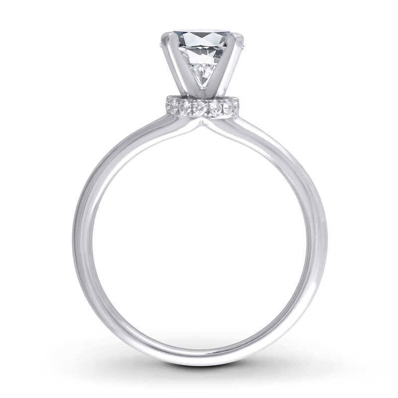 Main Image 2 of Previously Owned Diamond Engagement Ring Setting 1/15 ct tw Round 14K White Gold