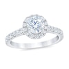 Thumbnail Image 1 of Previously Owned Royal Asscher Victoria Diamond Engagement Ring 1 1/4 ct tw Round 14K White Gold