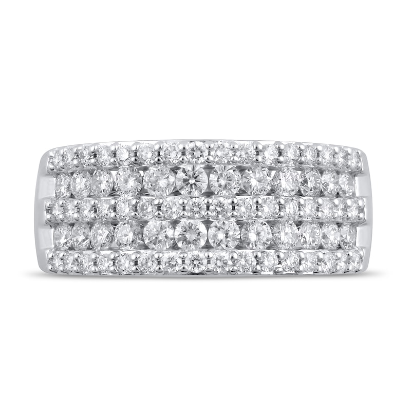 Main Image 3 of Previously Owned Diamond Anniversary Band 1-1/4 ct tw Round 18K White Gold