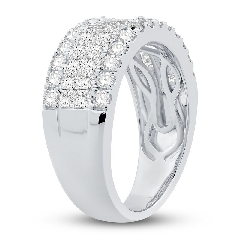 Main Image 2 of Previously Owned Diamond Anniversary Band 2 ct tw Princess/Round 14K White Gold