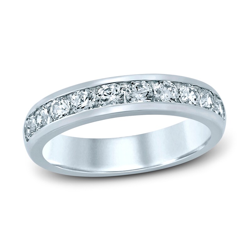 Main Image 1 of Previously Owned Diamond Anniversary Ring 1 ct tw Round 14K White Gold