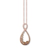 Thumbnail Image 1 of Previously Owned Le Vian Chocolate Ombre Necklace 1-1/3 ct tw Diamonds 14K Strawberry Gold