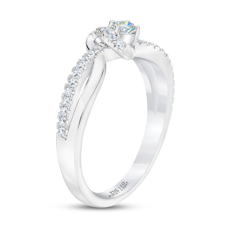 Main Image 2 of Previously Owned THE LEO First Light Diamond Ring 1/4 ct tw 14K White Gold