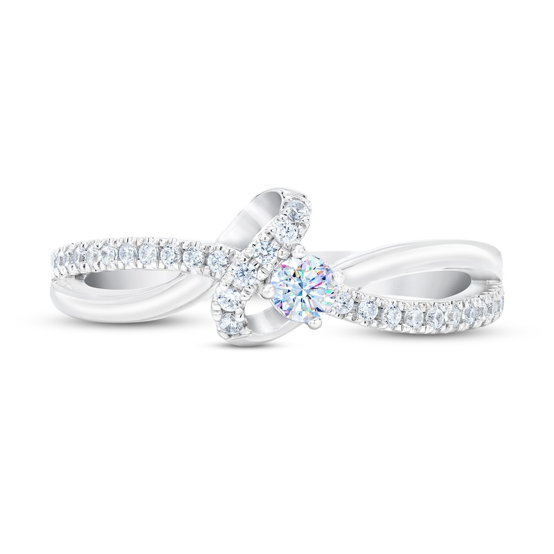 Main Image 3 of Previously Owned THE LEO First Light Diamond Ring 1/4 ct tw 14K White Gold